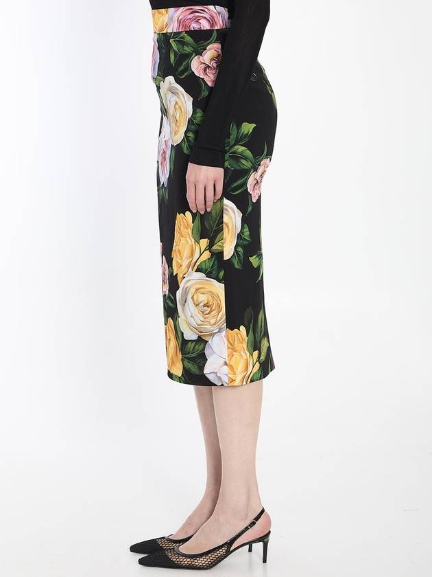 Floral Pencil Skirt - DOLCE&GABBANA - BALAAN 3