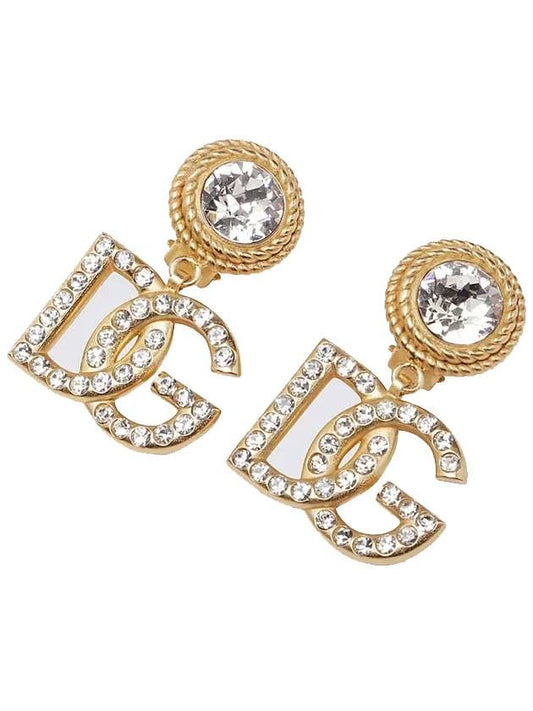 Women's DG Logo Earrings Gold - DOLCE&GABBANA - BALAAN.