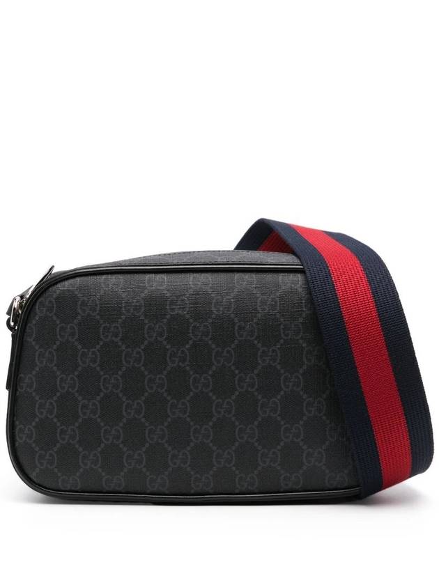 GG Supreme Fabric Leather Cross Bag Black - GUCCI - BALAAN 2