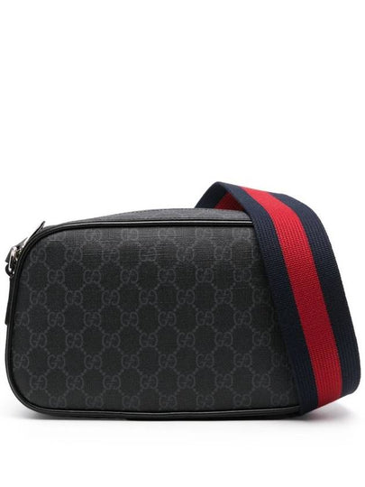 GG Supreme Fabric Leather Cross Bag Black - GUCCI - BALAAN 2