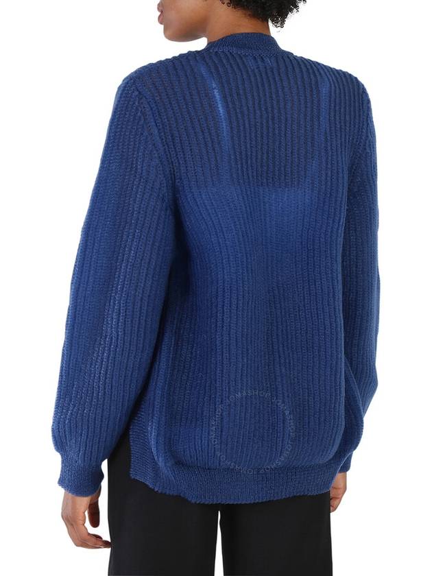 Burberry Ladies Warm Royal Blue Cut-Out Knit Technical Reconstructed Sweater, Size Small - BURBERRY - BALAAN 3