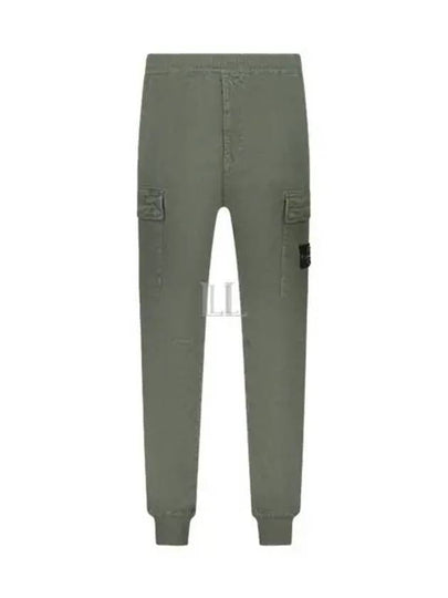 Stretch Cotton Cargo Straight Pants Green - STONE ISLAND - BALAAN 2