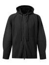 Two-Way Pleated Zip Up Hoodie Black - MONPLISSE - BALAAN 2