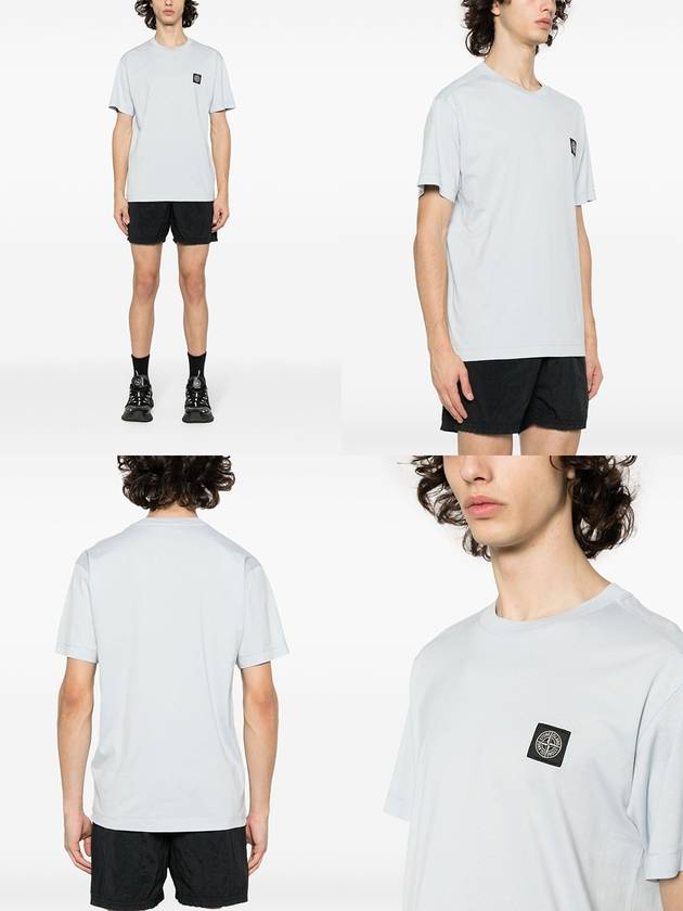 Logo Patch Short Sleeves T-Shirt White - STONE ISLAND - BALAAN 4