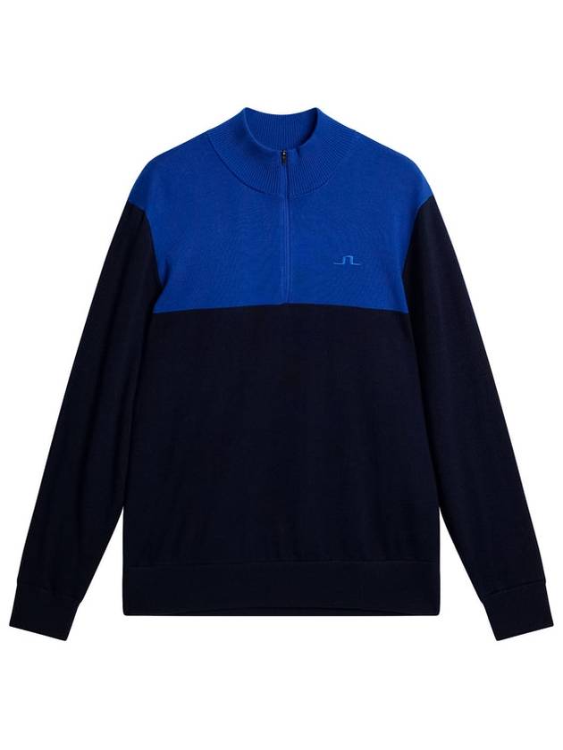 Jeff Half Zip Windbreaker Knit Top Jl Navy - J.LINDEBERG - BALAAN 2