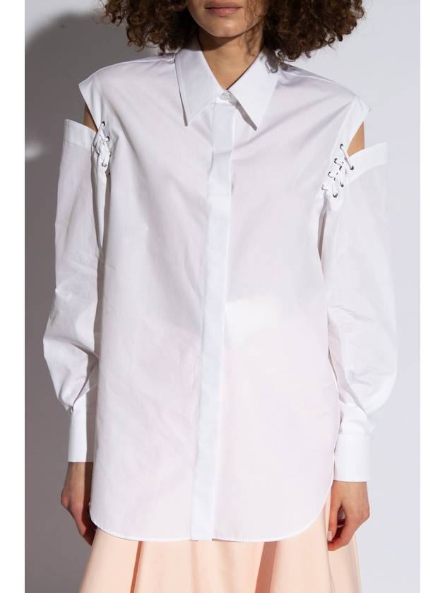 Blouse Shirt 790908 QAAAD 9000 OPTICAL WHITE - ALEXANDER MCQUEEN - BALAAN 4