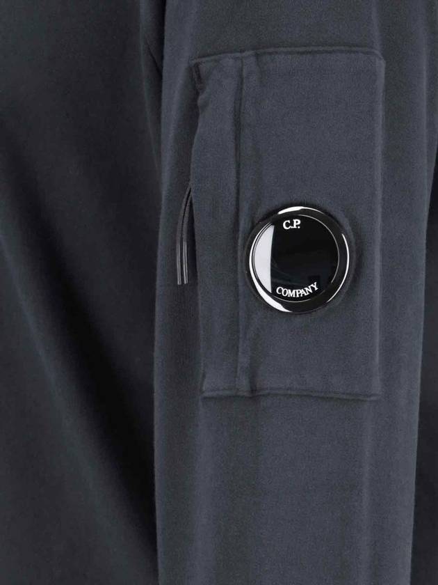 Light Fleece Hoodie Black - CP COMPANY - BALAAN 4