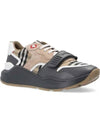 Vintage Check Suede Leather Sneakers Grey Archive Beige - BURBERRY - BALAAN 3