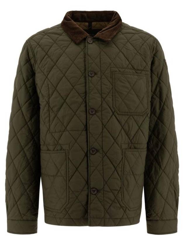 Diamond Quilted Jacket Khaki - POLO RALPH LAUREN - BALAAN 2