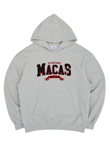 Macas Logo Hoodie Oatmeal - MACASITE - BALAAN 1