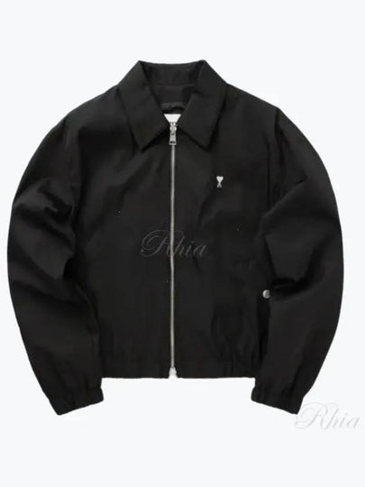 De Coeur Logo Zip-up Jacket Night Black - AMI - BALAAN 2