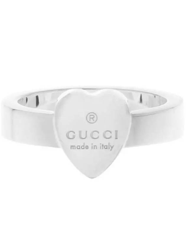 Logo Heart Motif Ring YBC223867001 Silver - GUCCI - BALAAN 3