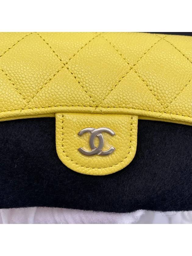 Classic Gold Hardware Grained Calfskin Card Wallet Yellow - CHANEL - BALAAN 6