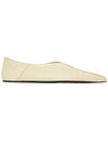 Logo Leather Flats Off-White - ACNE STUDIOS - BALAAN 3