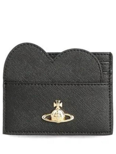 Logo Plaque Heart Card Wallet Black - VIVIENNE WESTWOOD - BALAAN 2