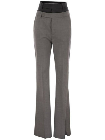 LINCE - Flare trousers with customised double belt - MAX MARA SPORTMAX - BALAAN 1