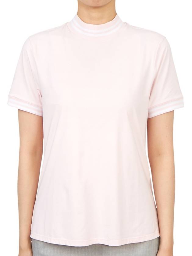 Women's Featherweight Mock Neck Golf Short Sleeve T-Shirt Blush - G/FORE - BALAAN 2