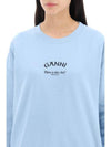 Logo Sweatshirt Blue - GANNI - BALAAN 5