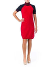 Red Angora Cotton Blend Sweater Dress - TOMMY HILFIGER - BALAAN 2