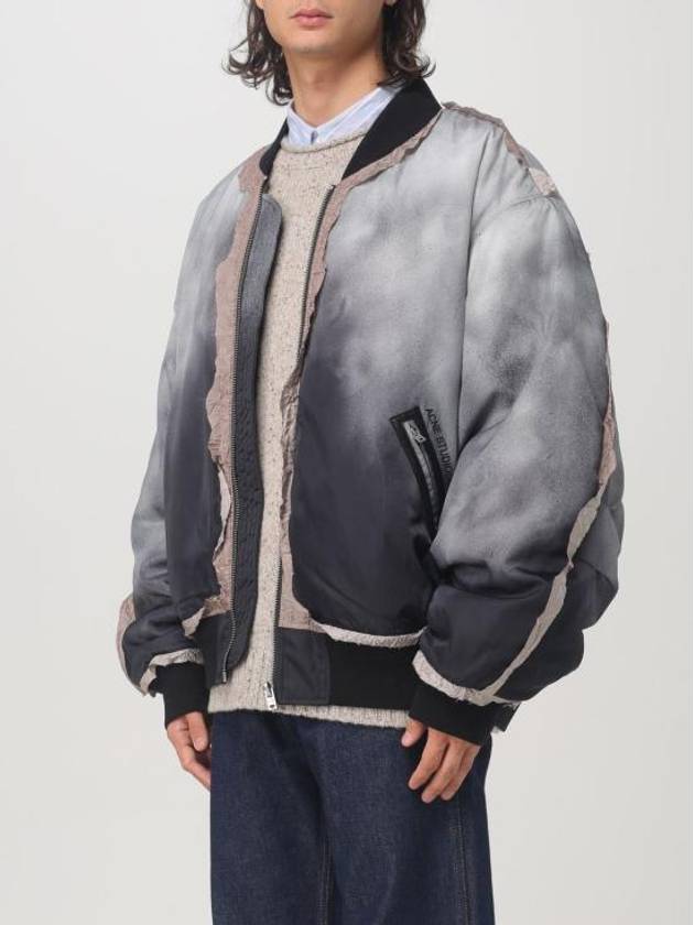 Distressed Effect Bomber Jacket Faded Black - ACNE STUDIOS - BALAAN 5