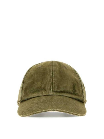 Cassandre Cotton Ball Cap Olive - SAINT LAURENT - BALAAN 2