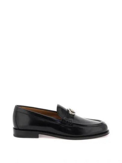 Granville CD Logo Leather Loafers Black Polished - DIOR - BALAAN 2