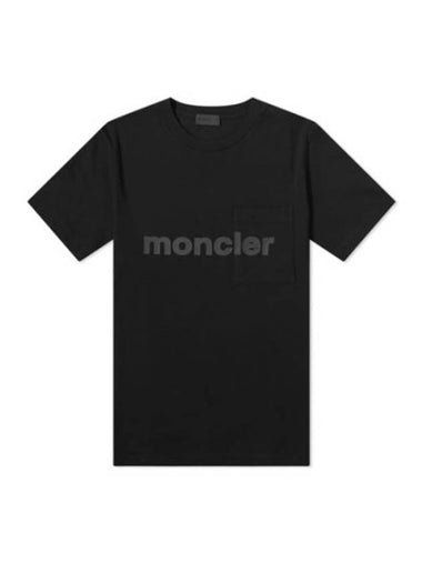 Logo Pocket Short Sleeve T-Shirt Black - MONCLER - BALAAN 1