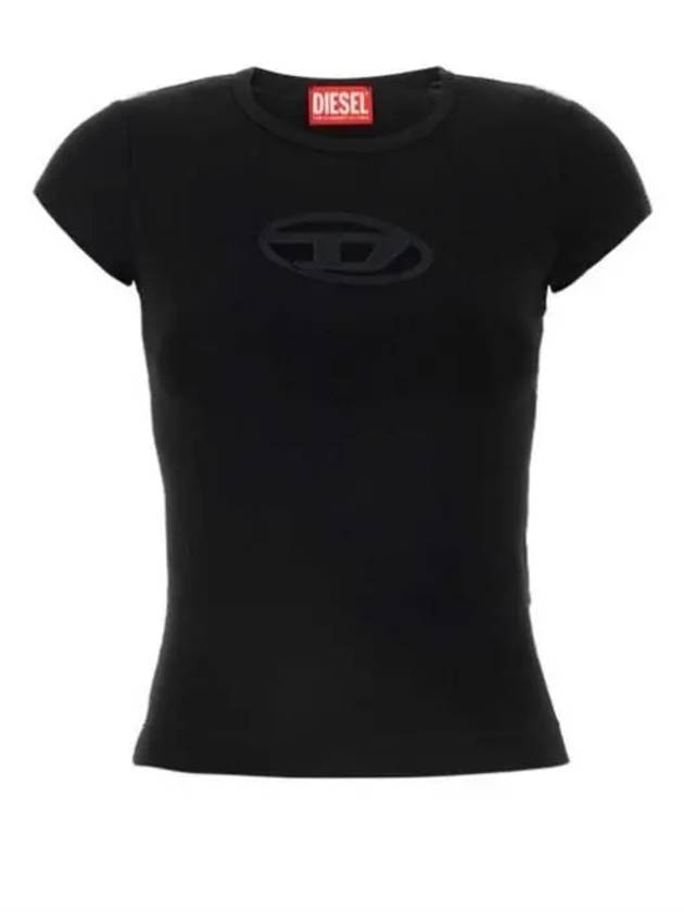 T Angie Peekaboo Logo Short Sleeve T-Shirt Black - DIESEL - BALAAN 2