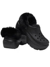 208546 001 Stomp Lined Clog Fur Slippers Winter Fur Indoor Shoes 480934 - CROCS - BALAAN 2