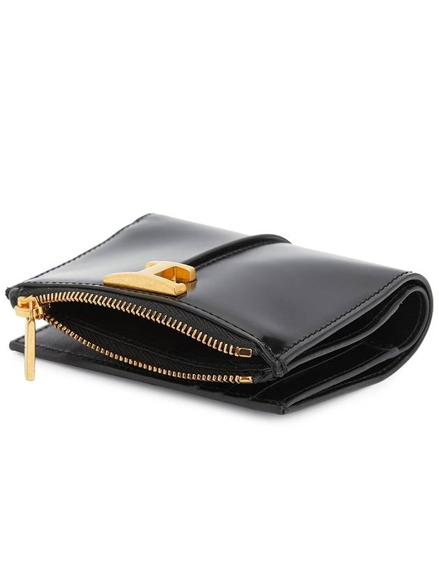 T Timeless Half Wallet Black - TOD'S - BALAAN 5