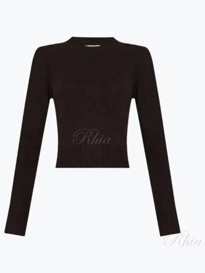 Women s Knit Top Ami Alexandre Mattiussi Cashmere Sweater Brown - AMI - BALAAN 2