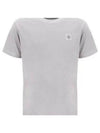 Organic Cotton Short Sleeve T-Shirt Dust Grey - STONE ISLAND - BALAAN 2