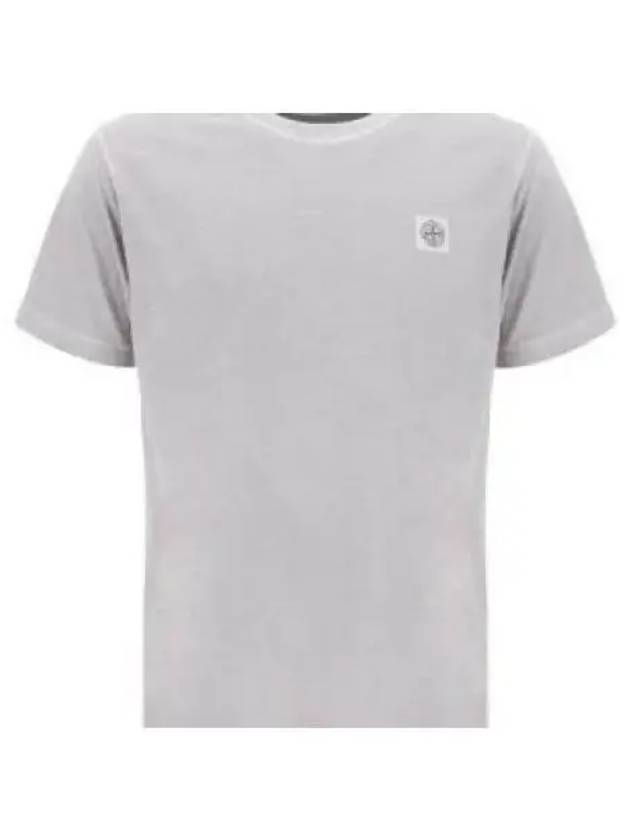 Organic Cotton Short Sleeve T-Shirt Dust Grey - STONE ISLAND - BALAAN 2