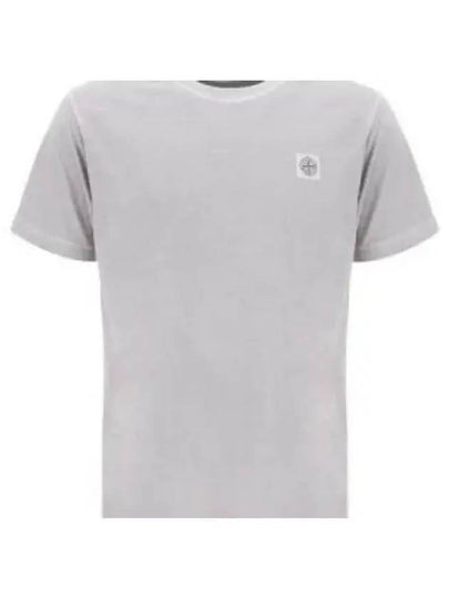 Organic Cotton Short Sleeve T-Shirt Dust Grey - STONE ISLAND - BALAAN 2