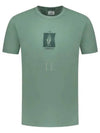 30/2 Mercerized Jersey Twisted Graphic Short Sleeve T-Shirt Green - CP COMPANY - BALAAN 2