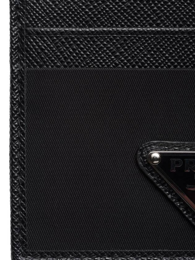 Re-Nylon Saffiano Leather Card Wallet Black - PRADA - BALAAN 4