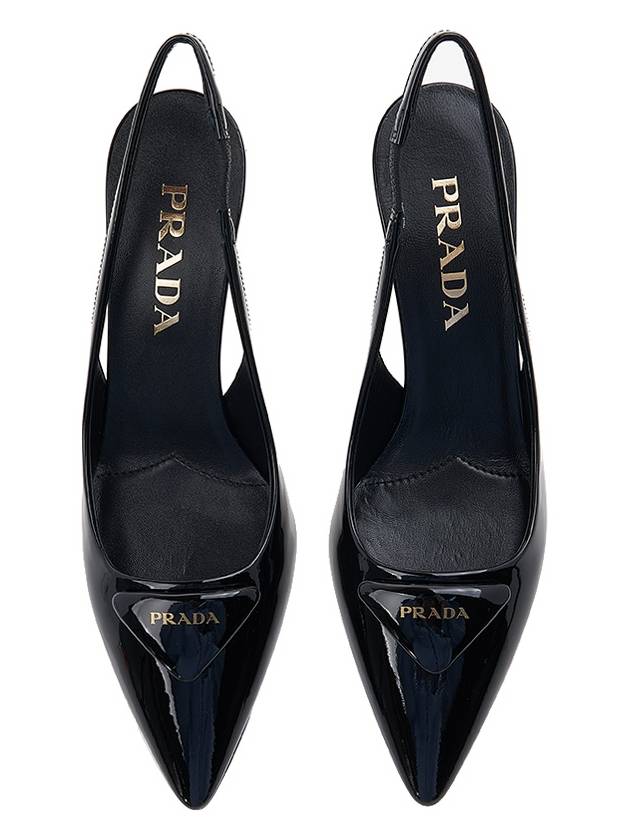 Patent Leather Slingback Heels Black - PRADA - BALAAN 7