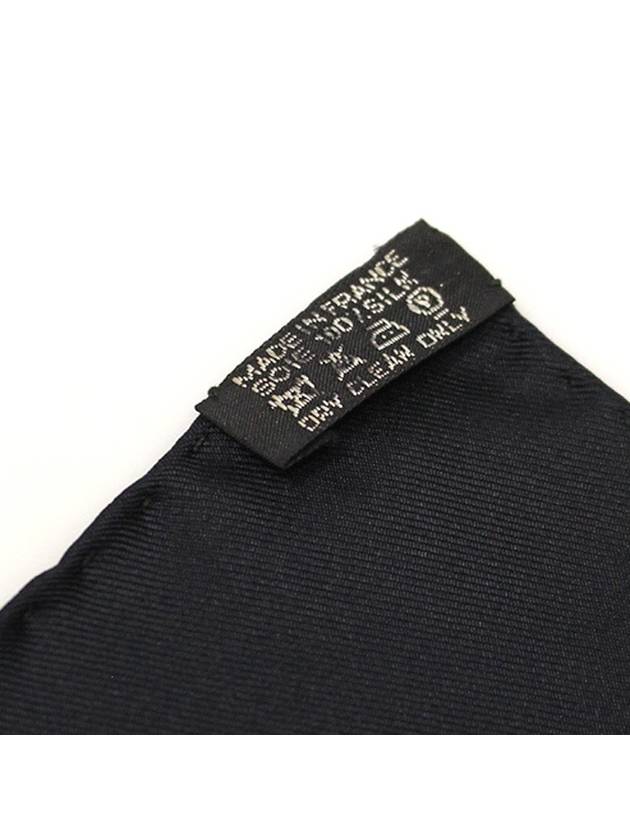 100 SILK BLACK 24 FAUBOURG 90 SCARF - HERMES - BALAAN 7