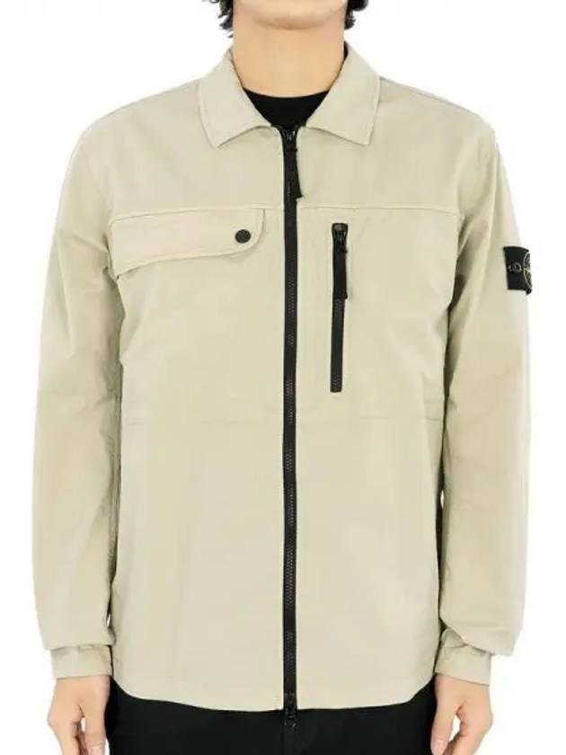 Supima Cotton Twill Stretch-TC Jacket Sand - STONE ISLAND - BALAAN 2