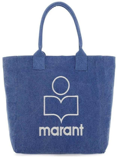 Yenky Embroidered Logo Shopper Tote Bag Blue - ISABEL MARANT - BALAAN 1