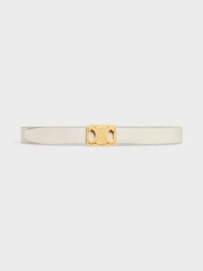 Frame Triomphe Reversible Medium Leather Belt Black White - CELINE - BALAAN 2