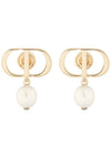 Women's Petit CD Earrings Gold - DIOR - BALAAN.