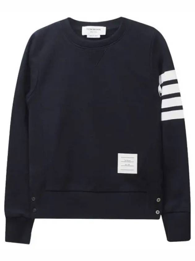 Diagonal Stripe RWB Tab Loopback Jersey Sweatshirt Women - THOM BROWNE - BALAAN 1