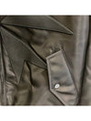 Men's Runway Leather Lightning Patch Bomber Padded Jacket BSP368H088C 0101 - NEIL BARRETT - BALAAN 5