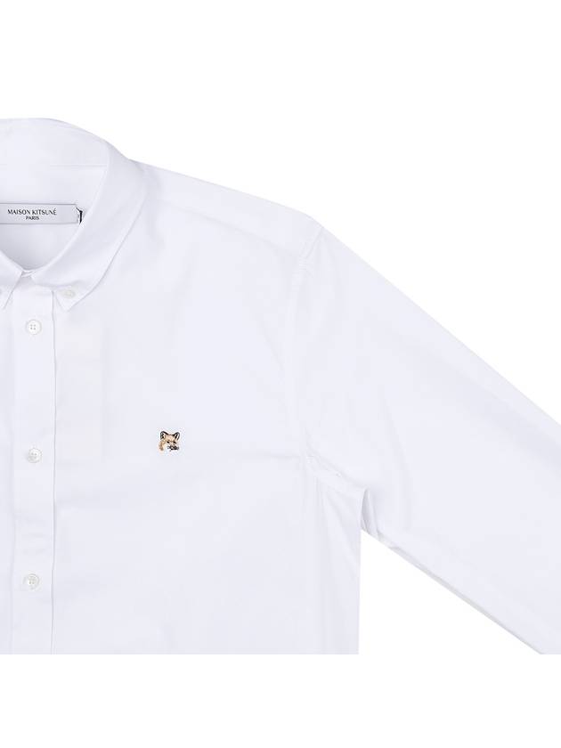 Maison Kitsune Fox Head Classic Shirt HM00435WC0025 WH - MAISON KITSUNE - BALAAN 4