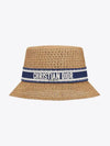 D Bobby Embroidered Band Bucket Hat Natural Straw - DIOR - BALAAN 2