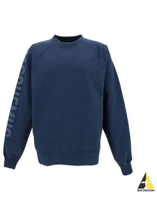 Le Typo Logo Print Cotton Sweatshirt Navy - JACQUEMUS - BALAAN 2
