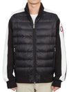 Logo Patch Nylon Padded Cardigan Black - MONCLER - BALAAN 3