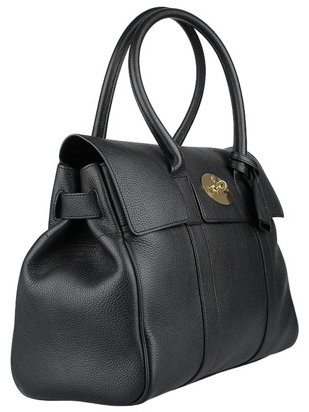 Small Bayswater Classic Grain Tote Bag Black - MULBERRY - BALAAN 4