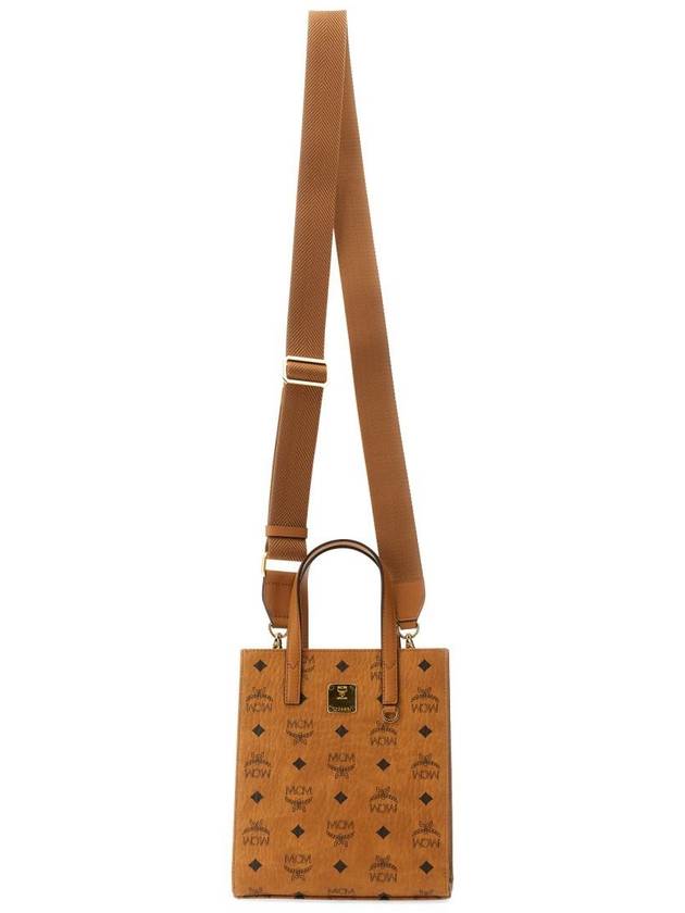 Monogram Print Tote Bag Brown - MCM - BALAAN 3